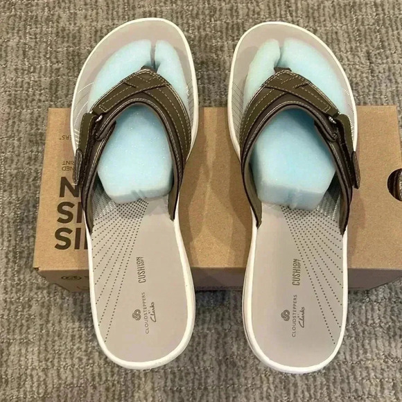 Clarks Women's Breeze Sea Pewter Synthetic 11 Wide - Picture 6 of 7